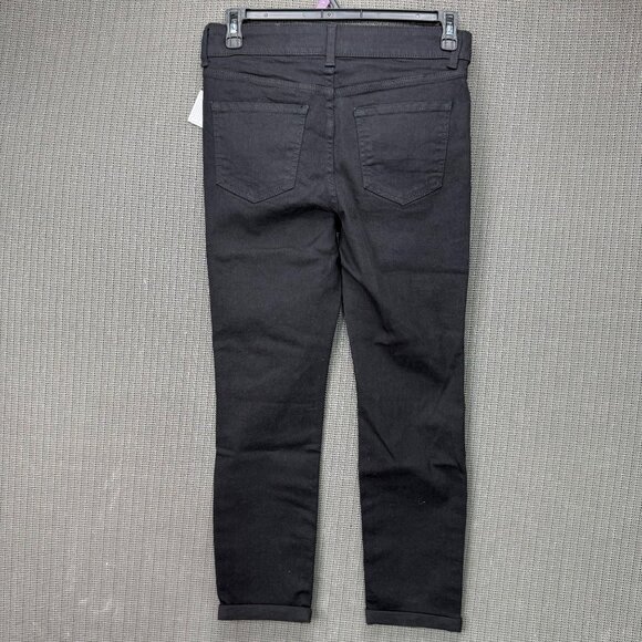 No Boundaries Womens Size 11 Black Cropped Skinny Jeans Mid-Rise Stretch - Picture 2 of 10
